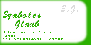 szabolcs glaub business card